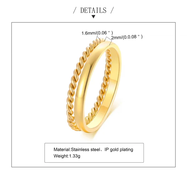 خاتم ذهبي بسيط