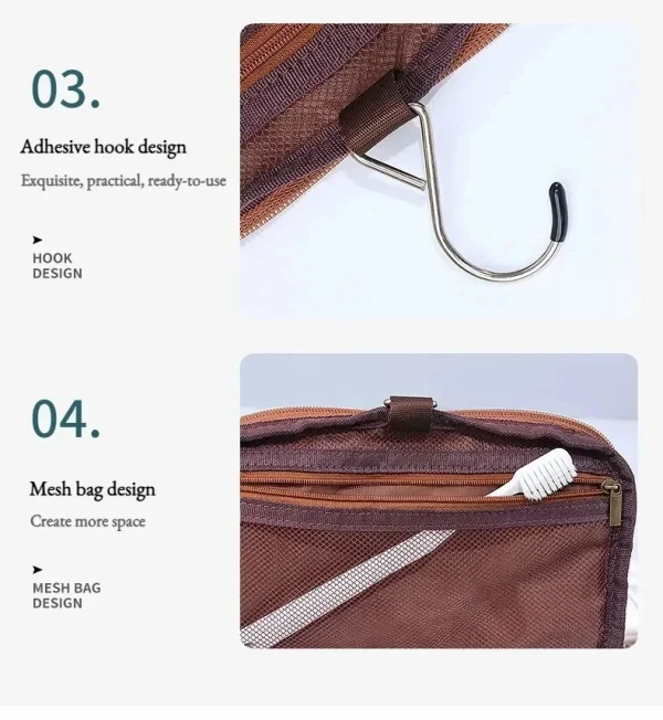 حقيبة أدوات سفر جلدية