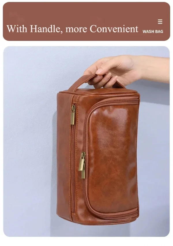 حقيبة أدوات سفر جلدية